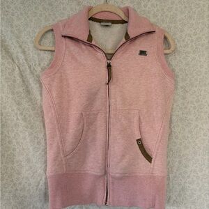 Nike Women’s Sherpa Fleece Zip Vest | Heather Pink | Size Small | Cozy Layering